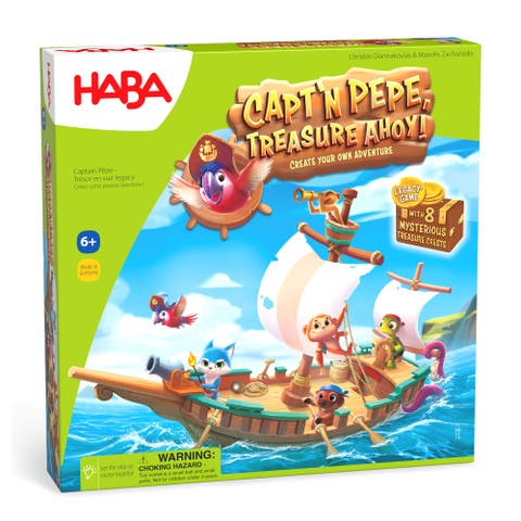 Capt'n Pepe Treasure Ahoy - A Cooperative Pirate Board Game, Adventure & Treasure Hunt for Kids & Families, Legacy Game for Ages 6+