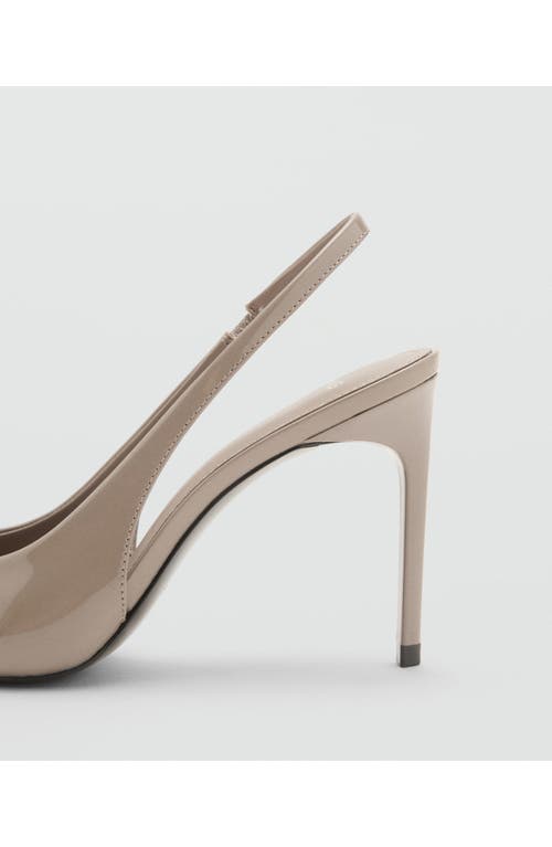 Mango Mica Pointed Toe Slingback Pump In Gray