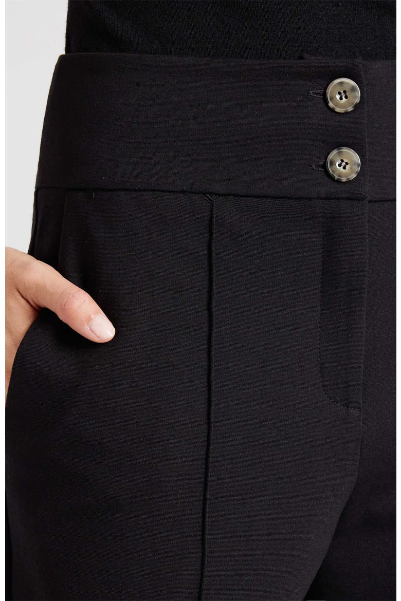Tania Slim Pant in Stretch Punto Milano, Alternate, color, Onyx