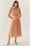 Exquise Natalie Print Midi Skirt