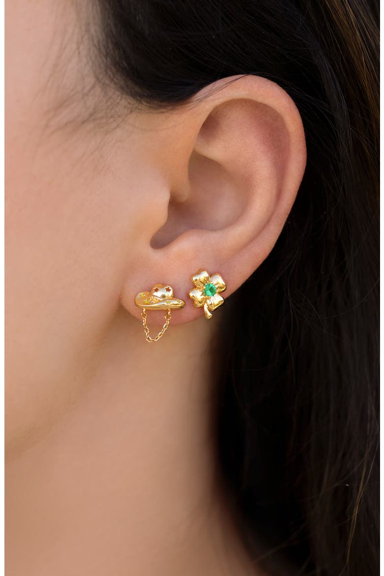 Western Charm Set of 4 Stud Earrings, Alternate, color, GOLD