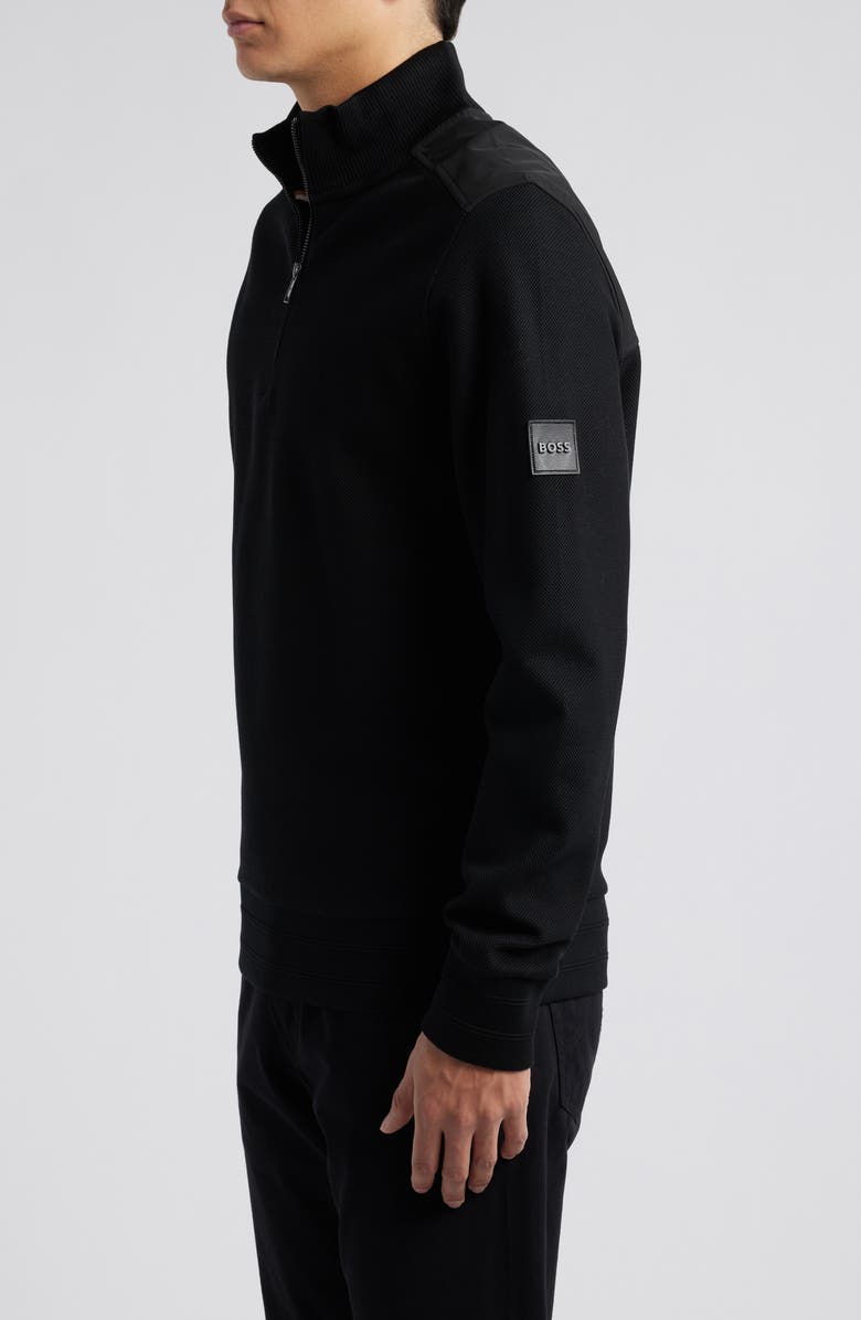BOSS Sidney Cotton Piqué Half Zip Pullover, Alternate, color,