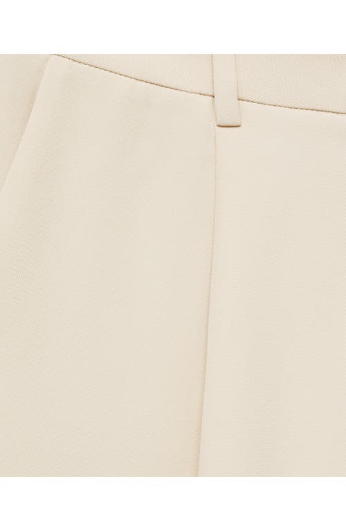 Mango High Waist Tailored Shorts In White