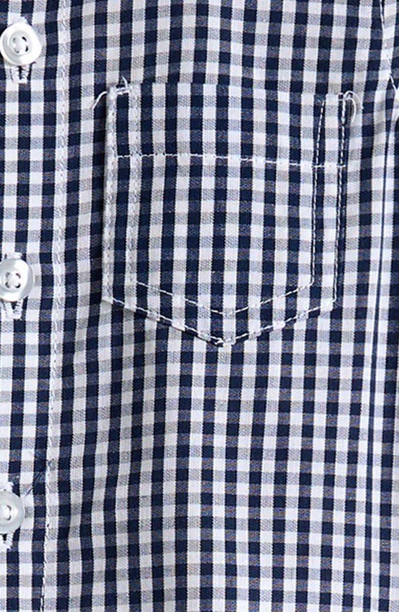 RuggedButts Kids' Gingham Button-Up & Shorts Set, Alternate, color, Blue