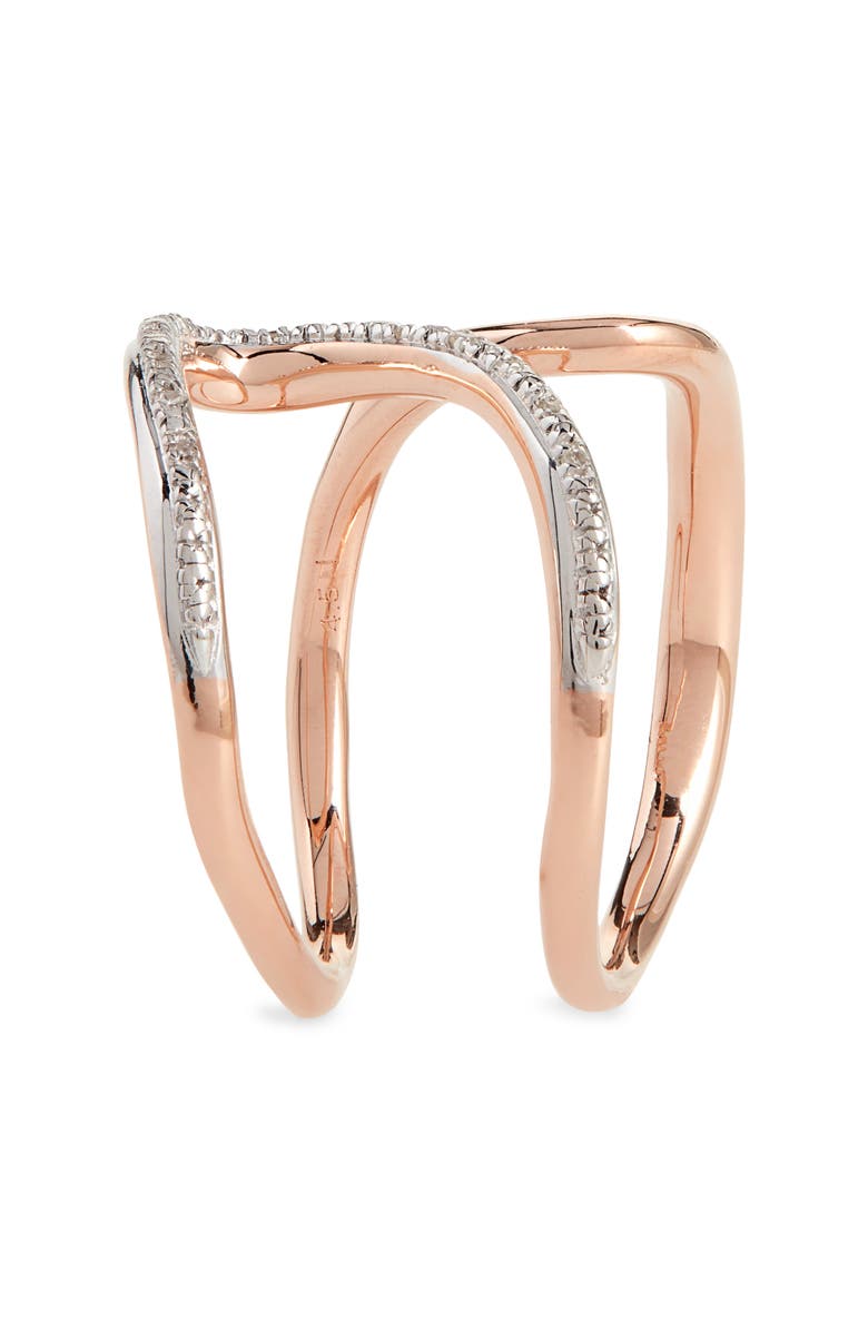 Monica Vinader Riva Diamond Open Wrap Ring, Alternate, color, 