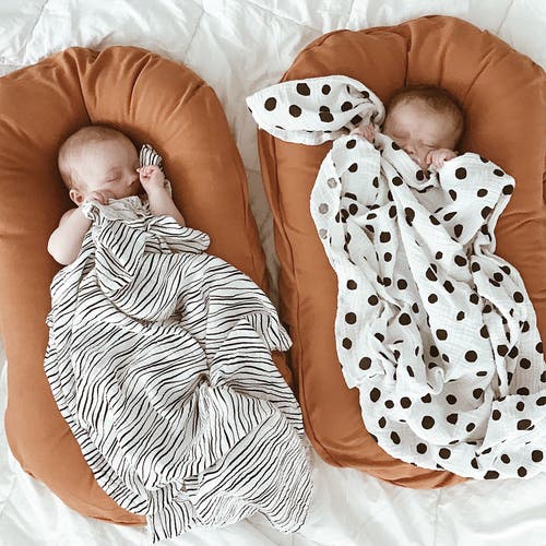 Swaddle Blanket Cotton Muslin  3 Pack In Black & White Abstract