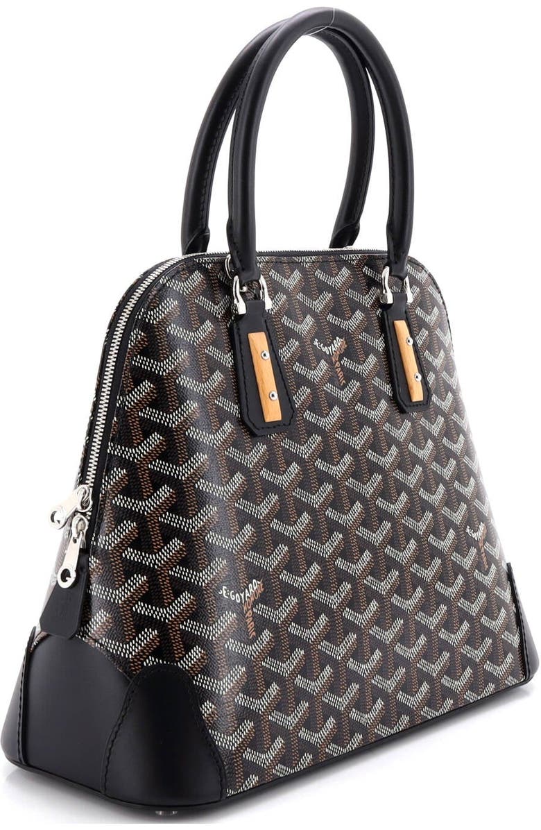 Pre-Owned Goyard Vendome II Bag Coated Canvas PM, Alternate, color, Black