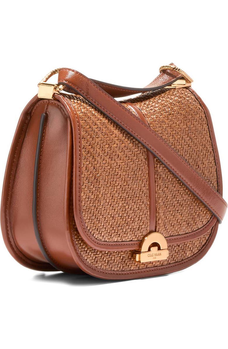 Cole Haan Celenea Woven Raffia Saddle Bag, Alternate, color,