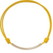 Lady Grey Leather Bond Necklace