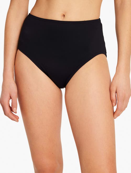 Kate Spade New York High Waist Bikini Bottom In Black