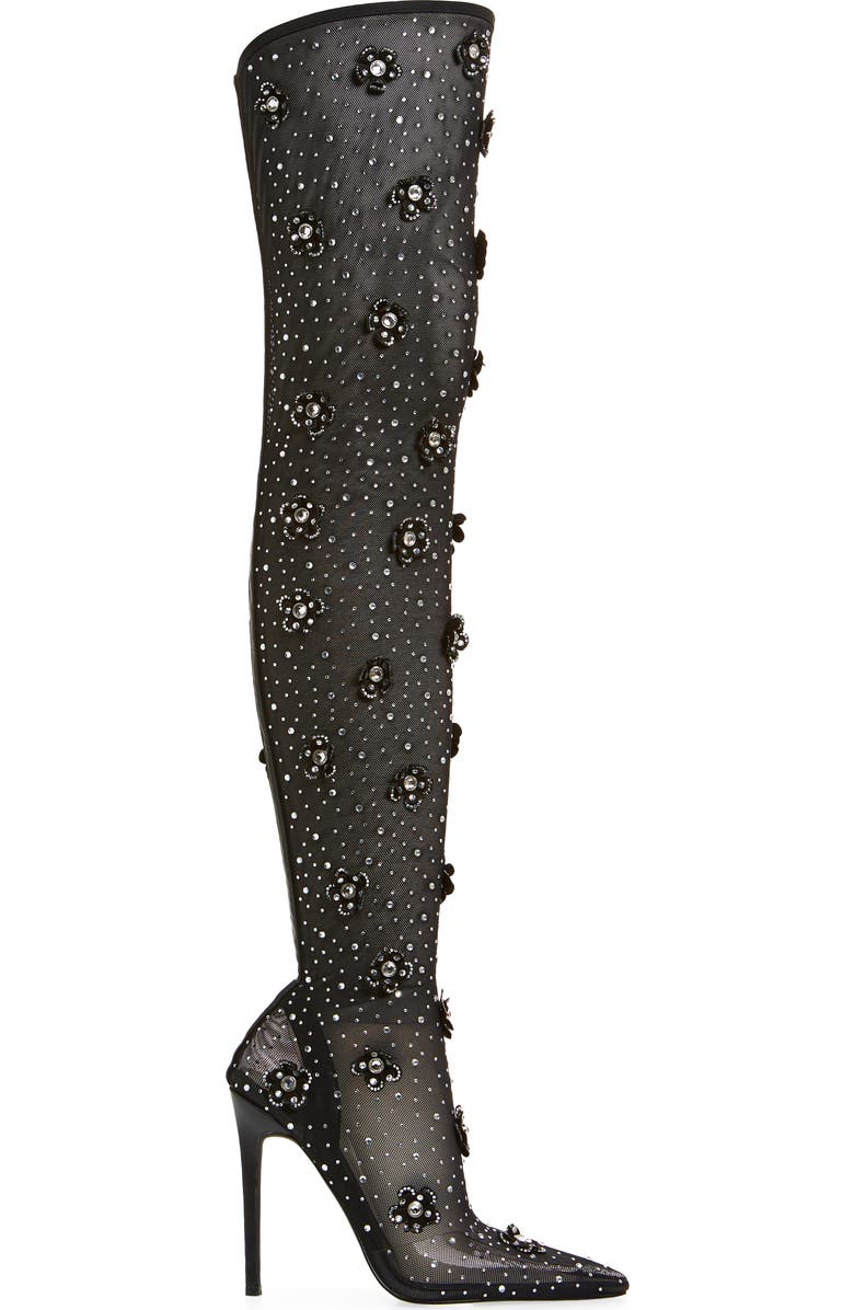 AZALEA WANG Marlowe Embellished Over the Knee Boot, Alternate, color,