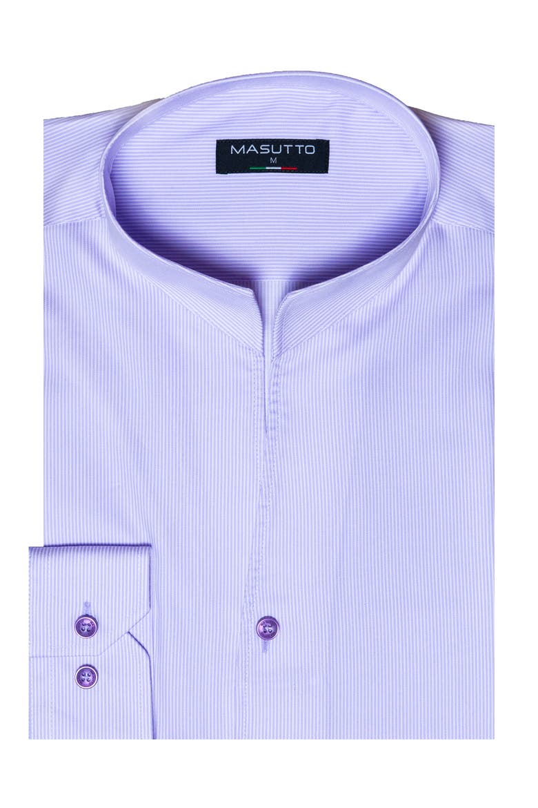 London Tulip Stand Up Collar Long Sleeve Shirt, Alternate, color, Lavander