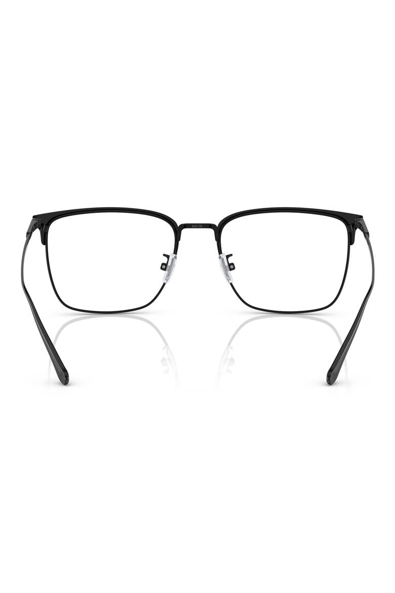 54mm Square Optical Glasses, Alternate, color, BLACK / BLACK / DEMO