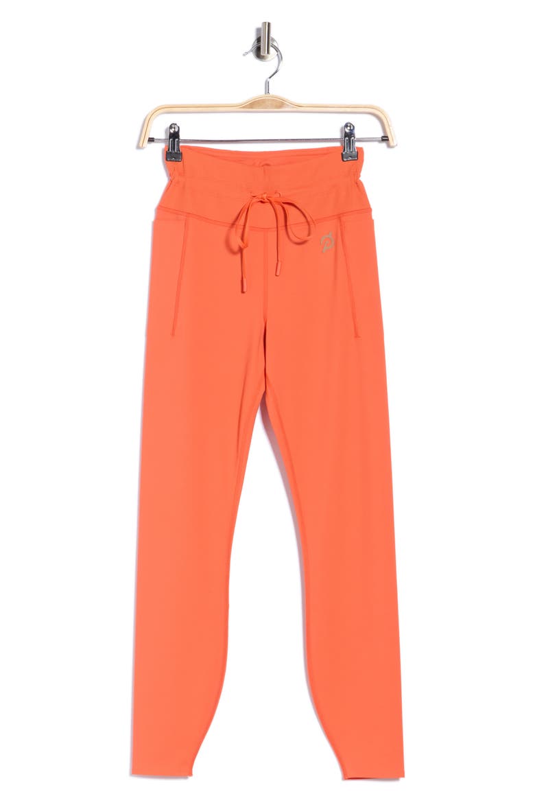 Ablaze Tie High Waist 7/8 Leggings, Alternate, color, TIGERLILY