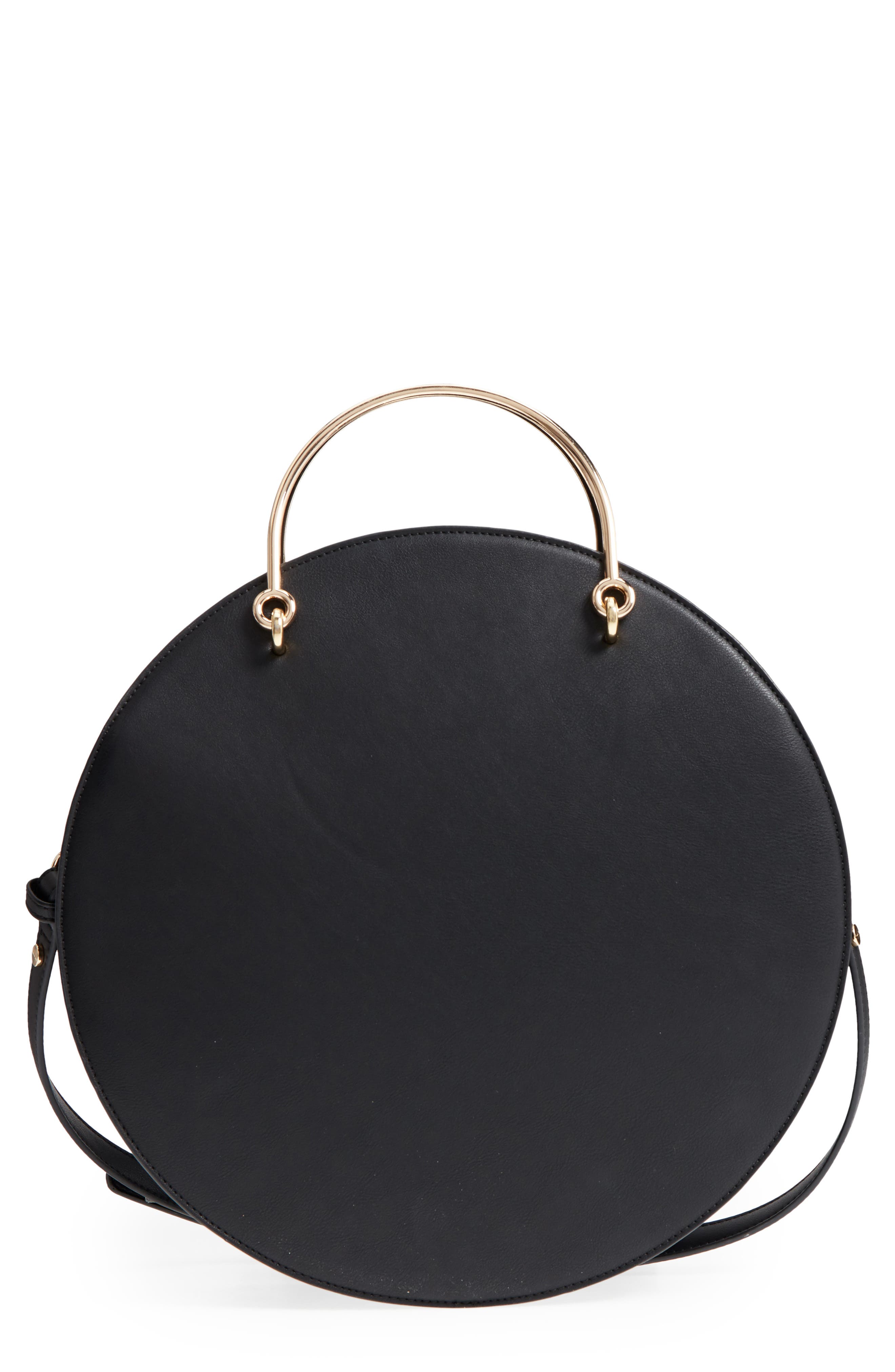 Mali + Lili Vegan Leather Round Top Handle Bag, Main, color, 