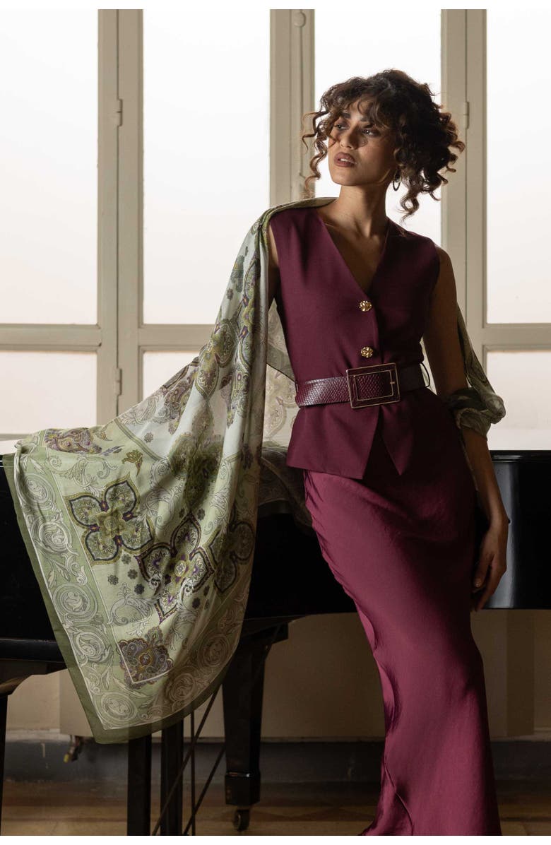 Elizabetta Venere - Modal Cashmere Scarf Shawl for Women, Alternate, color, Mint Green