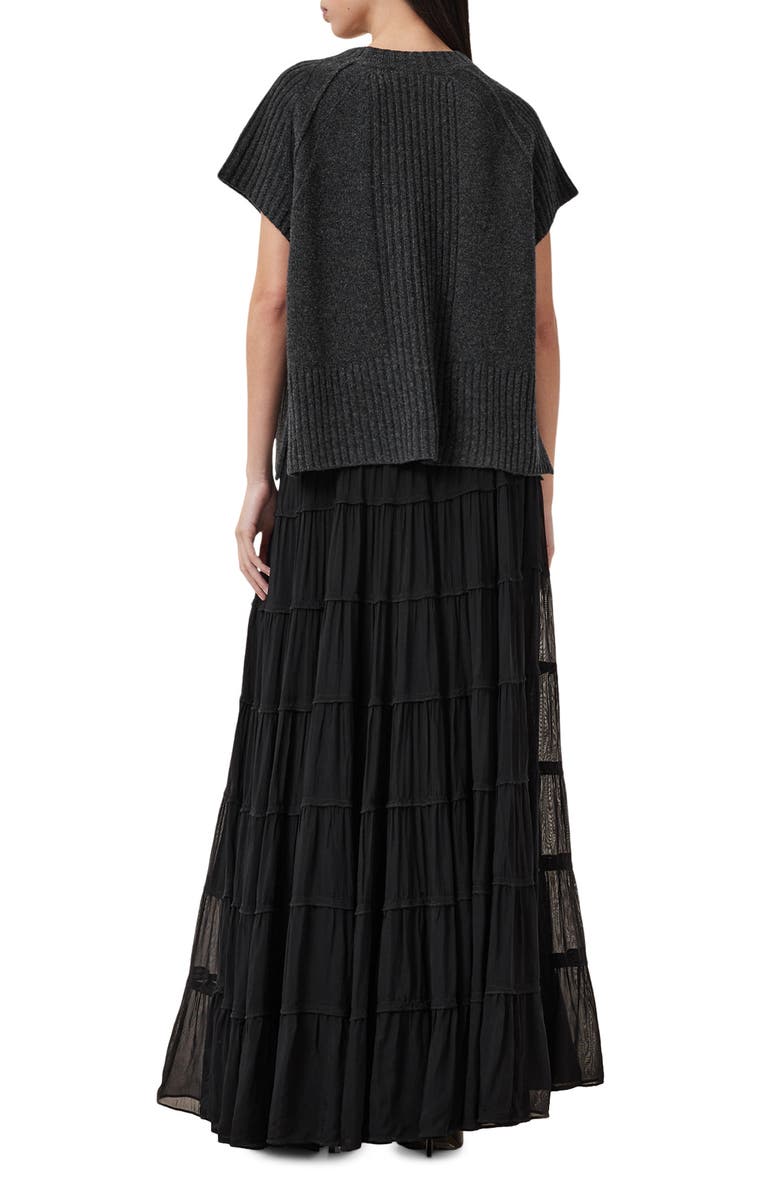 AllSaints Eva Tiered Maxi Skirt, Alternate, color,
