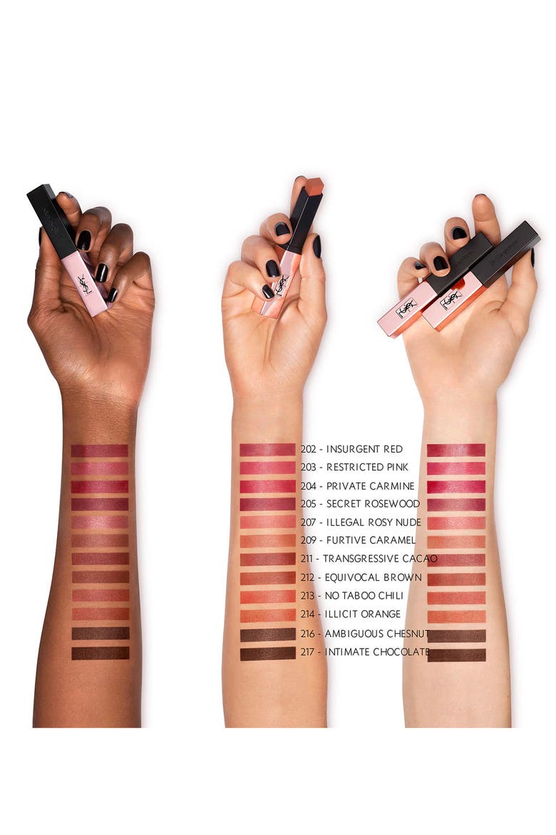 The Slim Glow Matte Lipstick, Alternate, color, 211 TRANSGRESSIVE CACAO