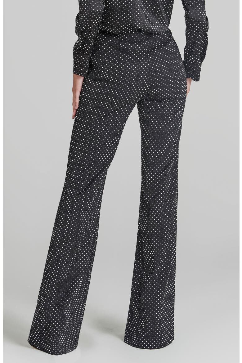 Kira Rhinestone Detail Pants, Alternate, color, BLACK