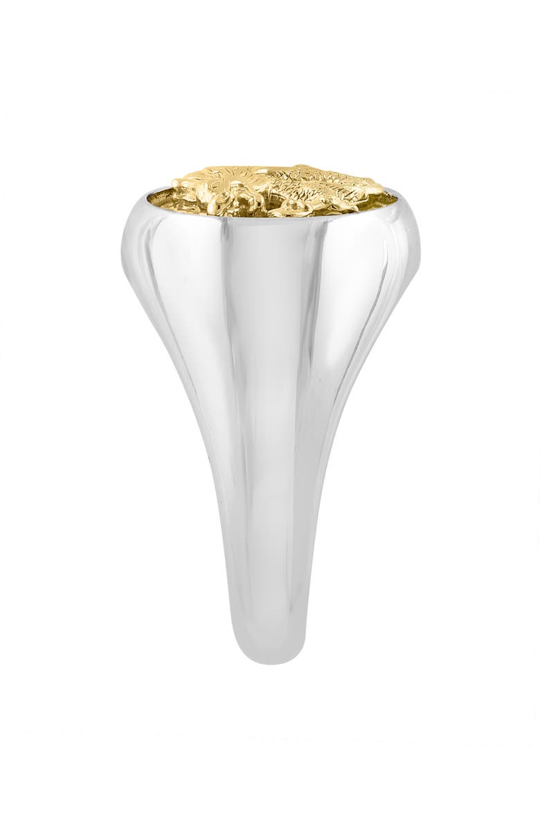 EFFY Two-Tone Dragon Signet Ring, Alternate, color,