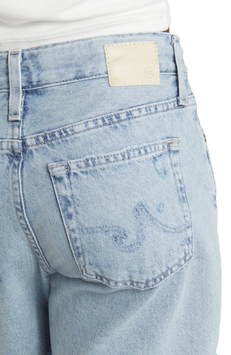 AG Becke Raw Hem Nonstretch Denim Shorts, Alternate, color, Glory Days Moonwash