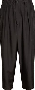 Yohji Yamamoto 1-Tuck Pleated Silk Pants