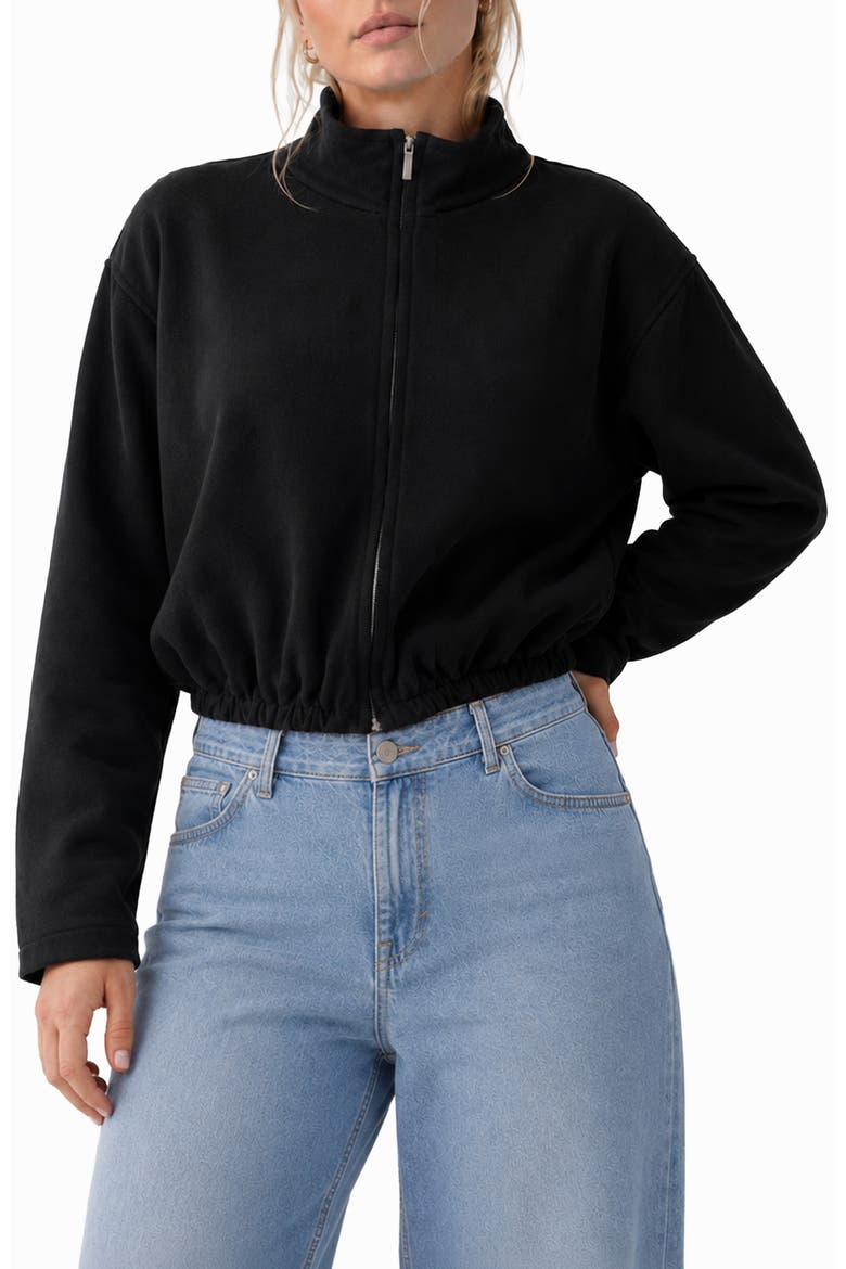 Tori Zip Front Cardigan, Main, color, BLACK
