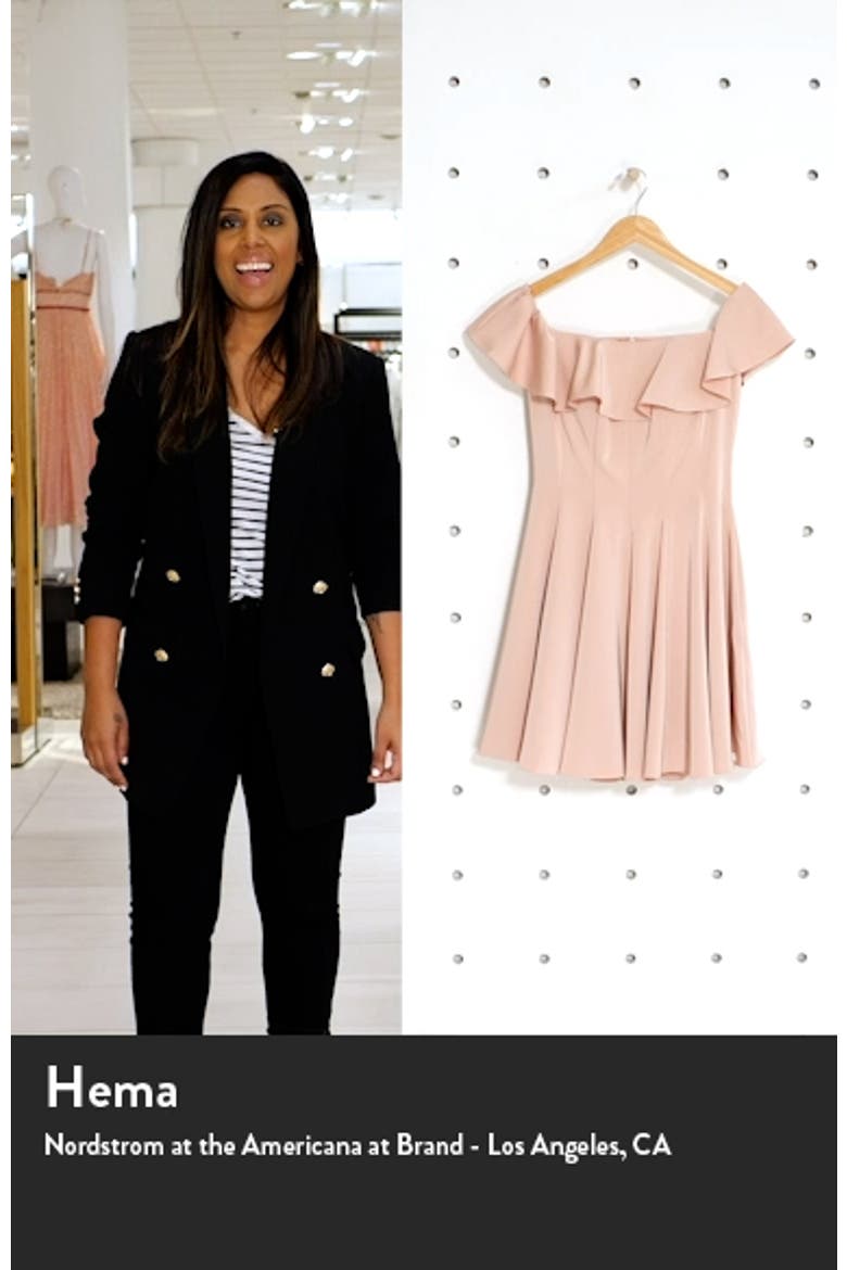Ruffle Off the Shoulder Fit & Flare Dress video
