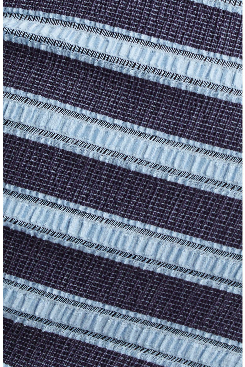 Marisha Directional Stripe Mixed Media Minidress, Alternate, color, RIBBON BLUE STRIPED KNIT