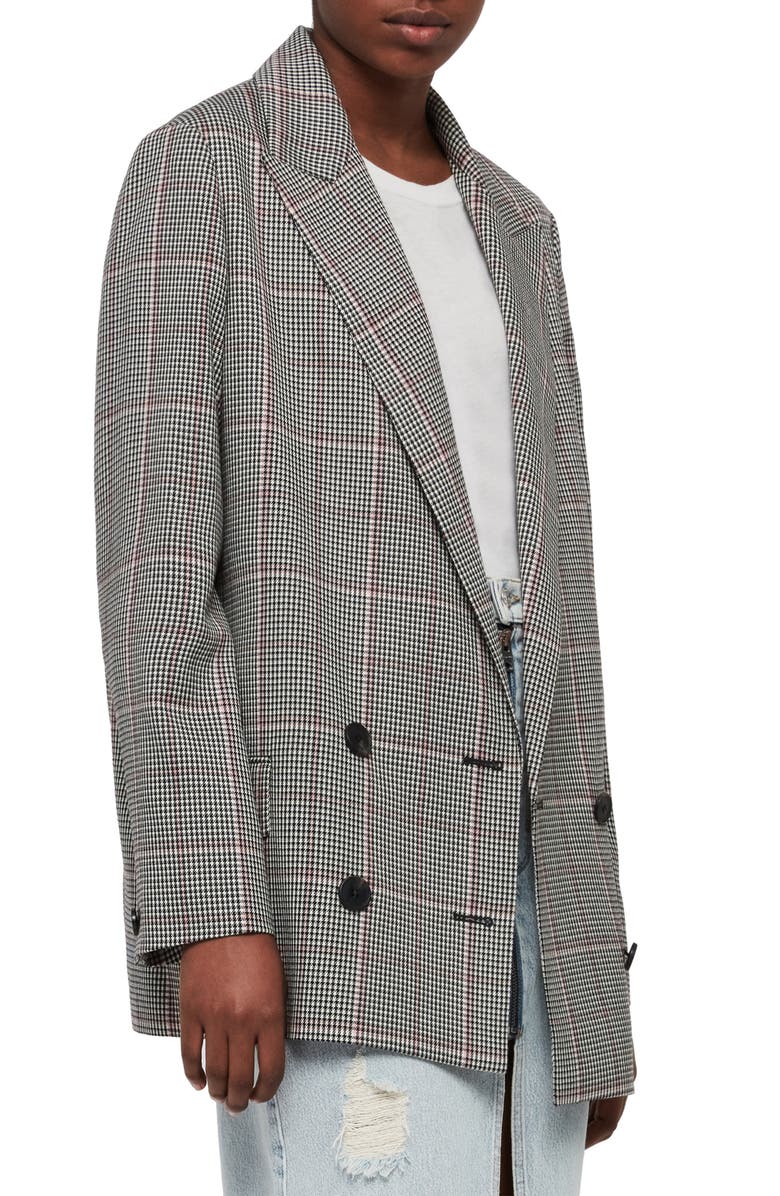 AllSaints Helei Check Oversize Blazer, Alternate, color, 