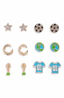 Leith 6-Pack Soccer Stud Earrings
