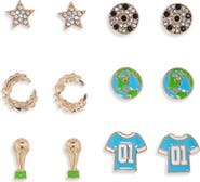 Leith 6-Pack Soccer Stud Earrings