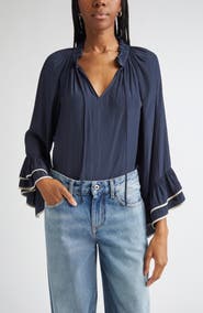 Ramy Brook Jo Tiered Sleeve Top