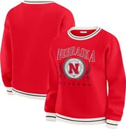 WEAR by Erin Andrews Women's WEAR by Erin Andrews Scarlet Nebraska Huskers Seal Sweatshirt