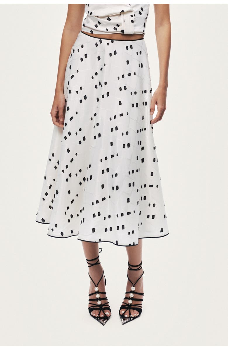 Nocturne Women's High-Rise Midi Skirt with Print Details, Main, color, Multi-Colored