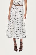 Nocturne Women's High-Rise Midi Skirt with Print Details