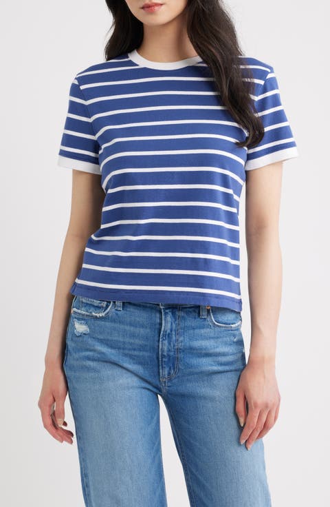Allday Stripe Crewneck Baby Tee