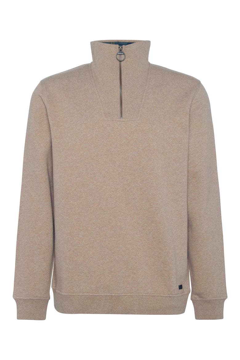 Nelson Cotton Half Zip Sweatshirt, Alternate, color, STONE MARL