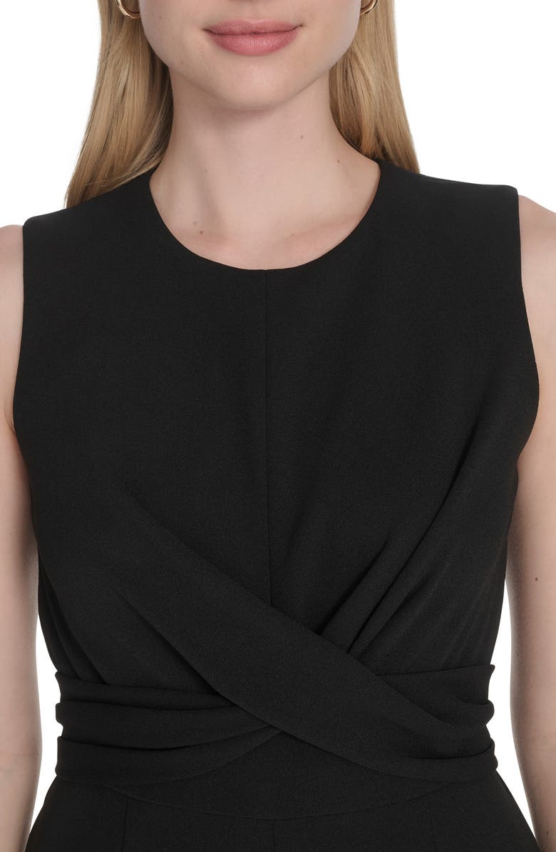 Calvin Klein Knotted Wide Leg Jumpsuit, Alternate, color, Black