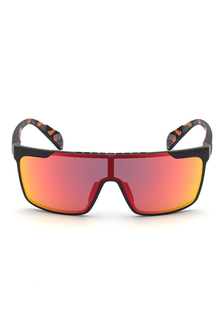 Shield Sunglasses, Main, color, MATTE BLACK / BROWN MIRROR