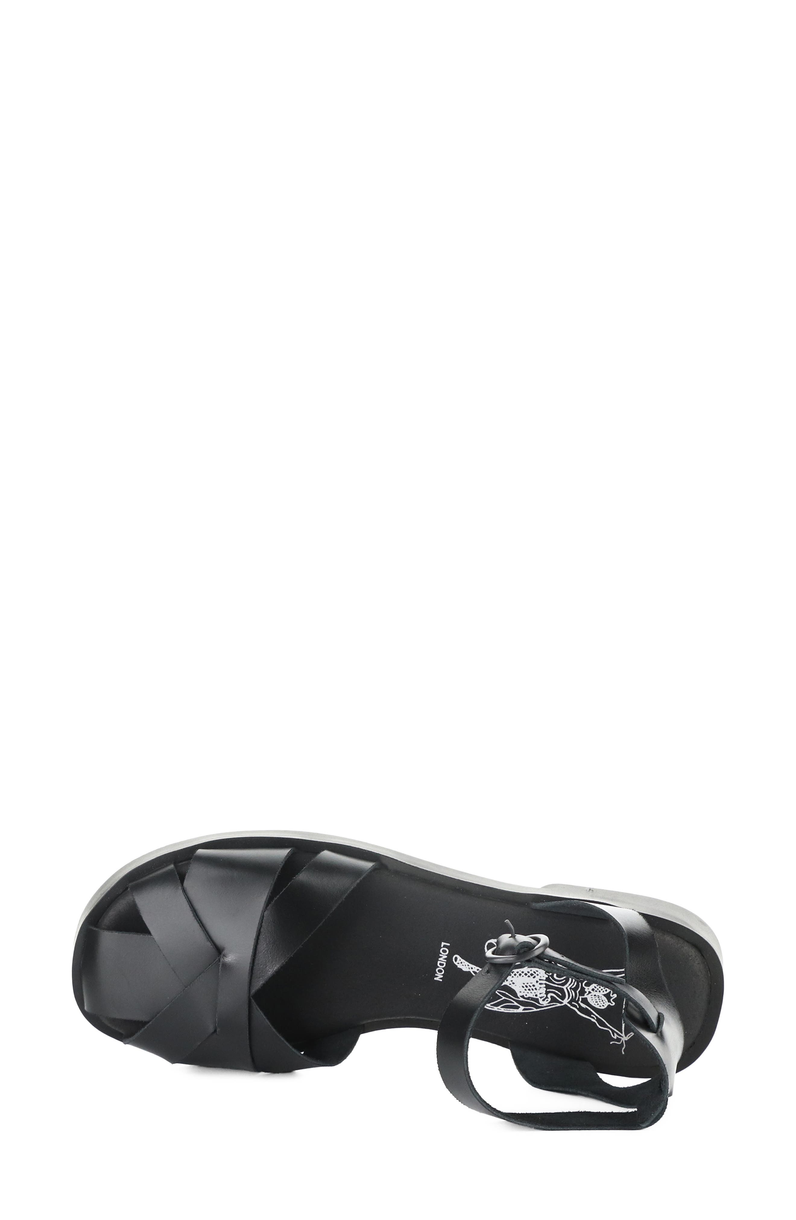 Fly London Alli Ankle Strap Fisherman Sandal, Alternate, color, Black