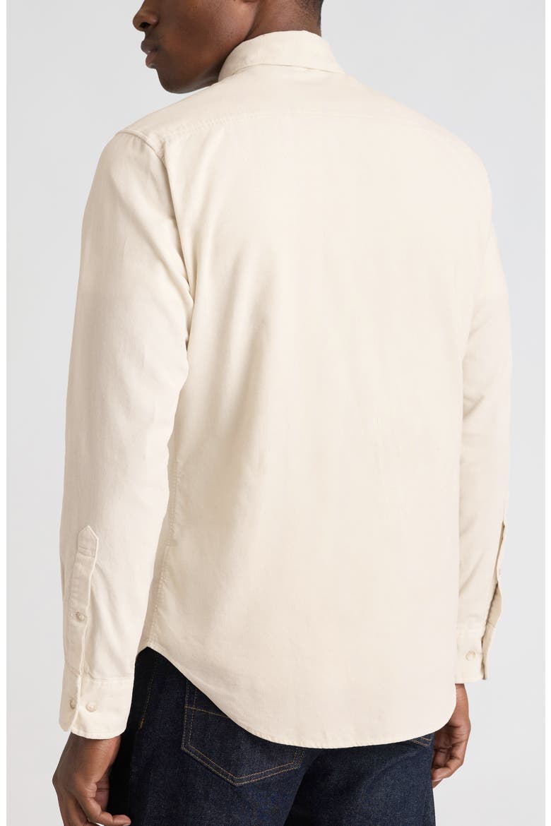 Slim Fit Corduroy Button-Down Shirt, Alternate, color, SILVER BIRCH
