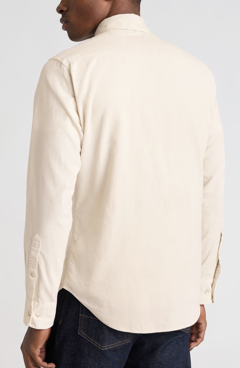 Bonobos Slim Fit Corduroy Button-Down Shirt, Alternate, color, Silver Birch