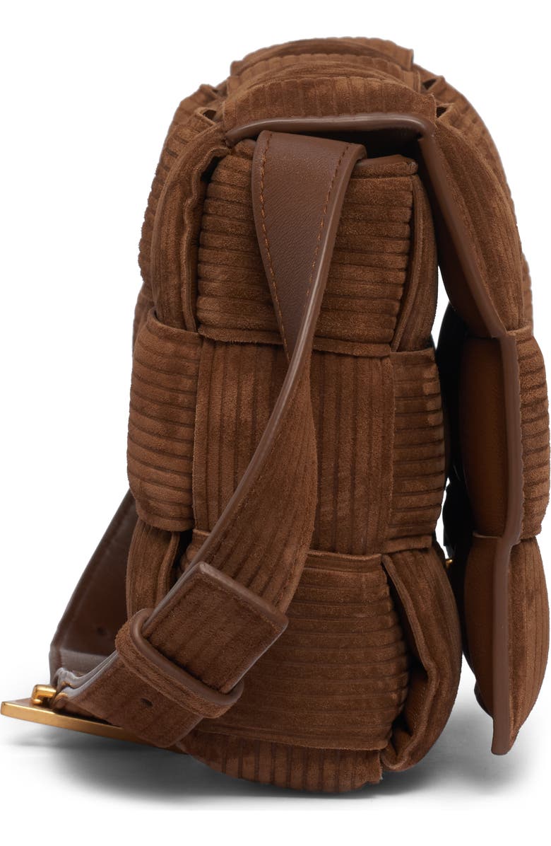 Bottega Veneta Cassette Suede Corduroy Crossbody Bag, Alternate, color,