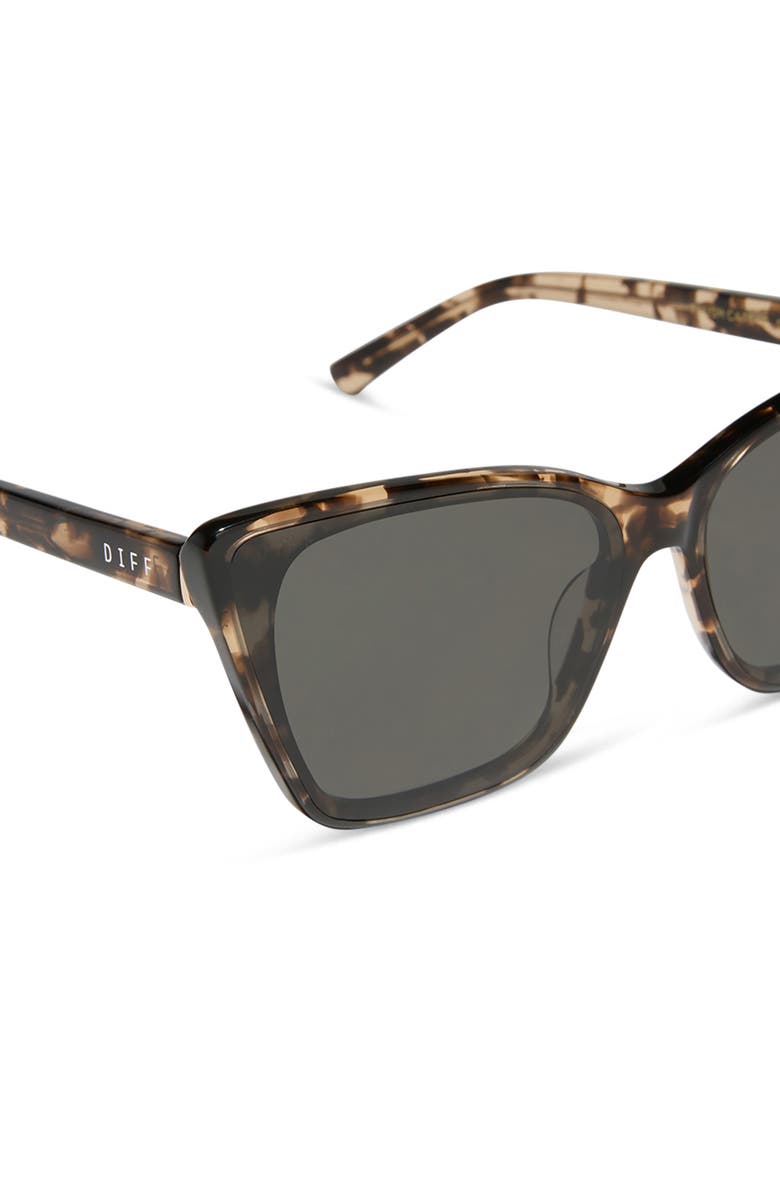 DIFF Alina 61mm Cat Eye Sunglasses, Alternate, color, Espresso Tortoise / Grey