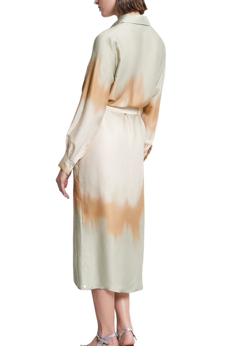 ottod'Ame Printed Viscose Long Shirt Dress, Alternate, color, Mint
