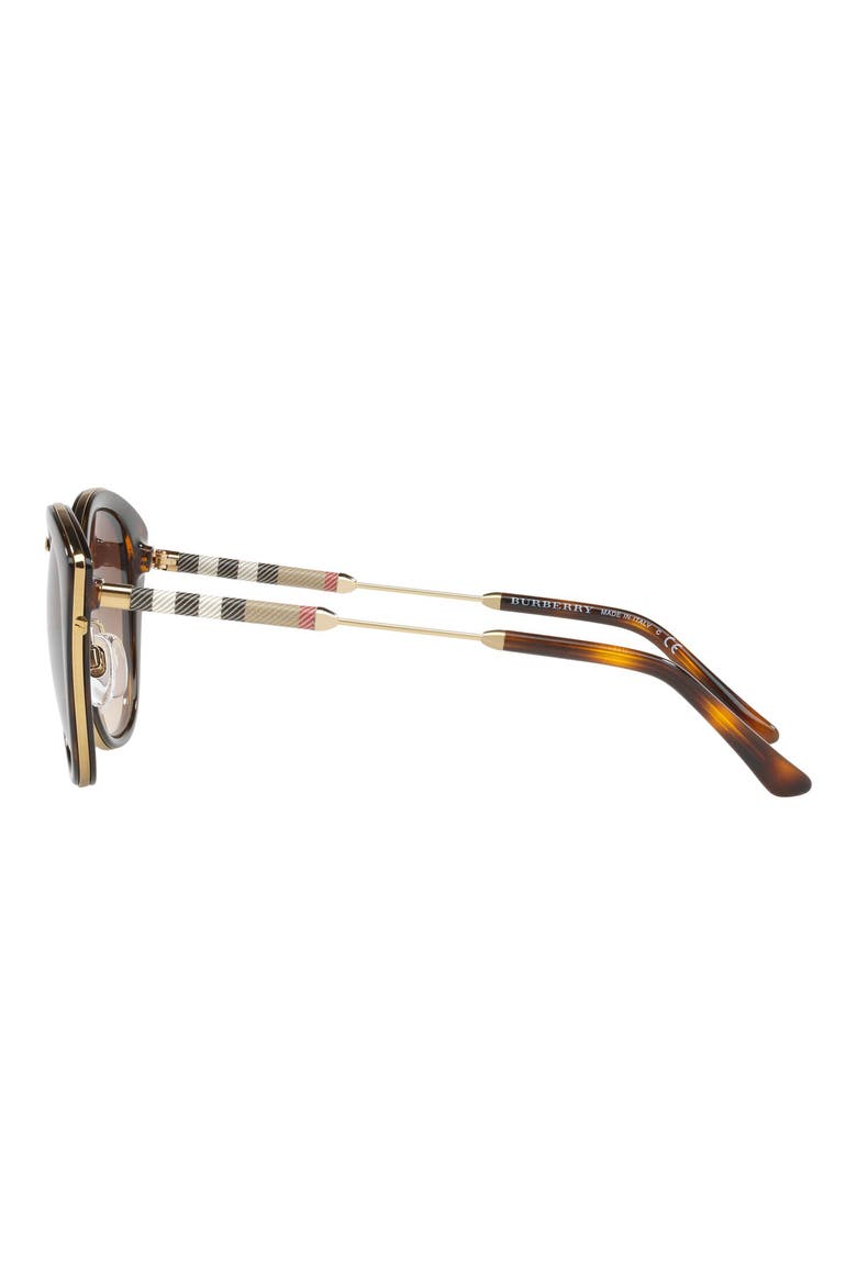 53mm Gradient Sunglasses, Alternate, color, DARK HAVANA