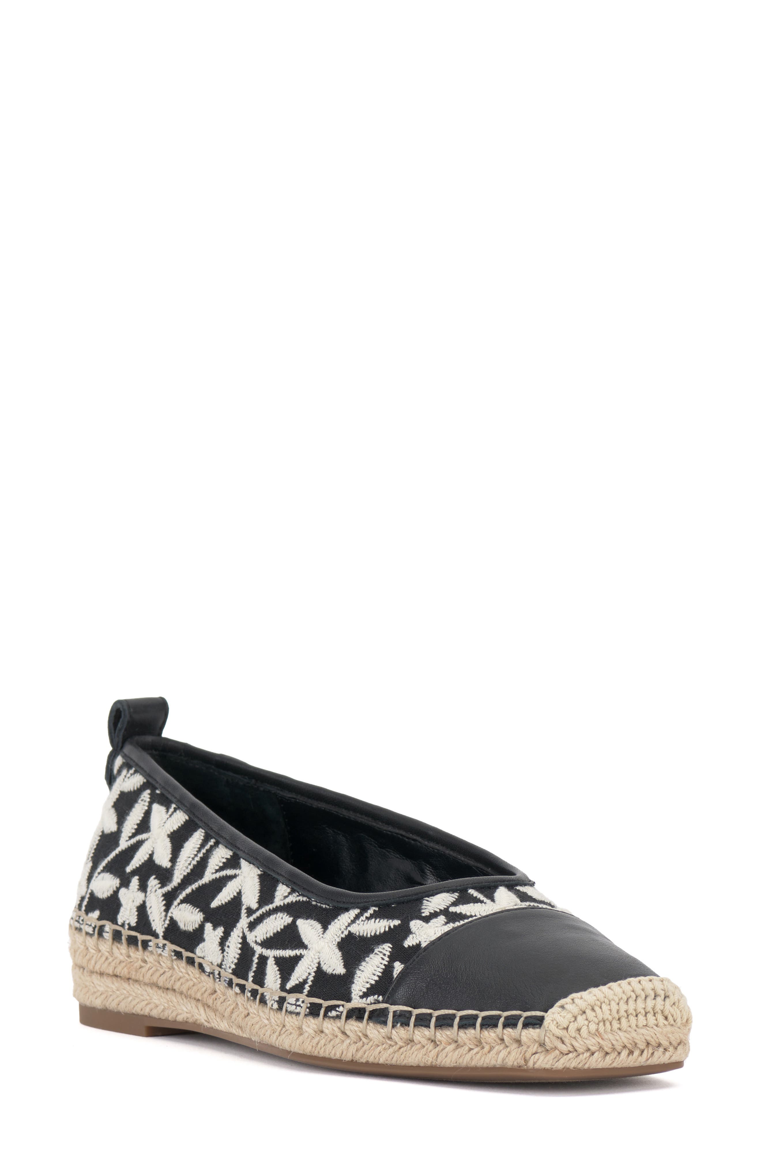 Miheli Slip-On Espadrille, Main, color, BLACK/ CREAM
