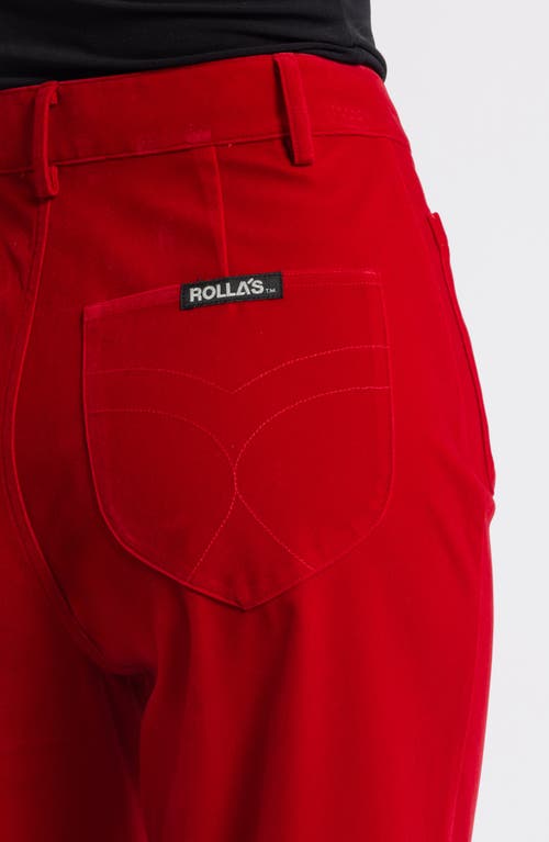 Rolla's Sailor Flare Leg Velvet Pants