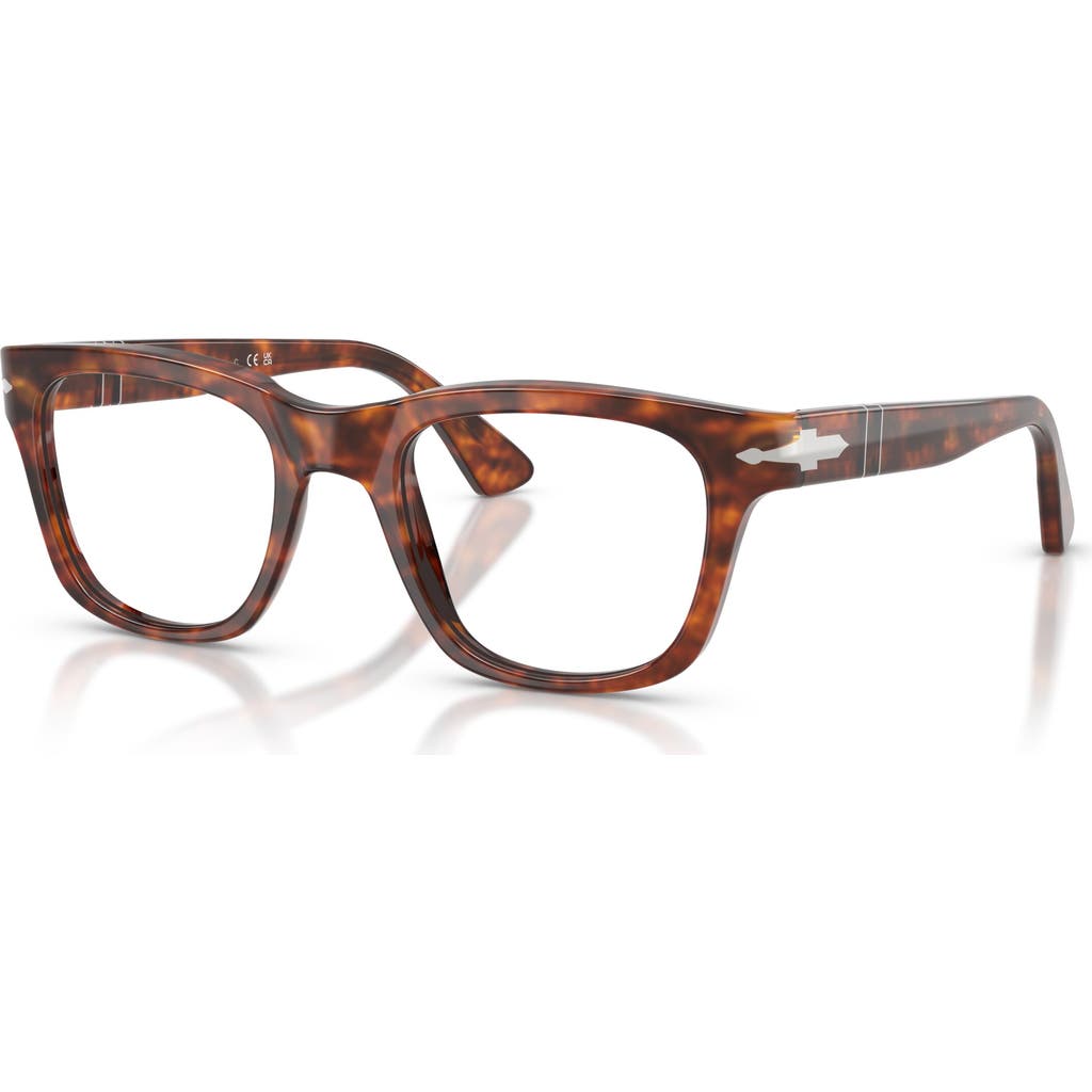 Persol 51mm Square Optical Glasses In Brown